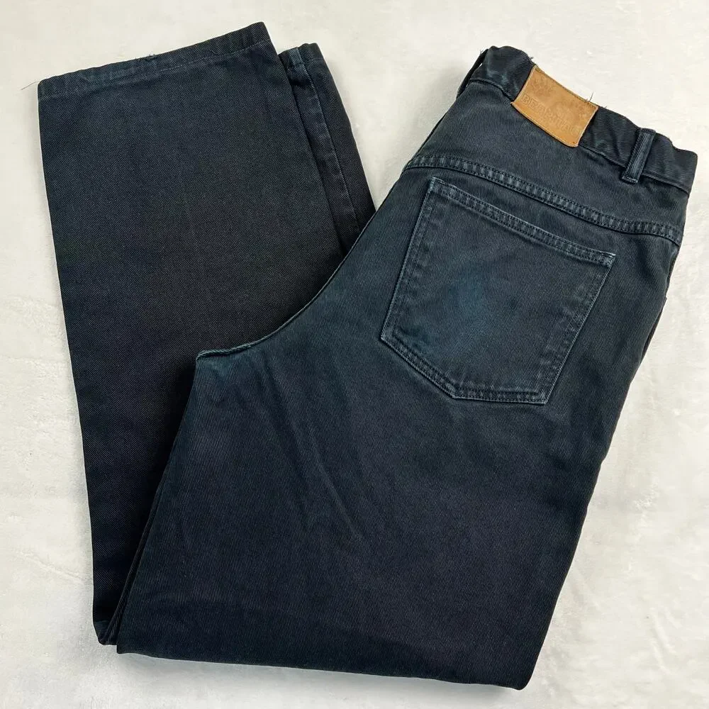 Bear Tag Vintage Men's Baggy Fit Black Jeans Y2K Size 36X31 USA Made